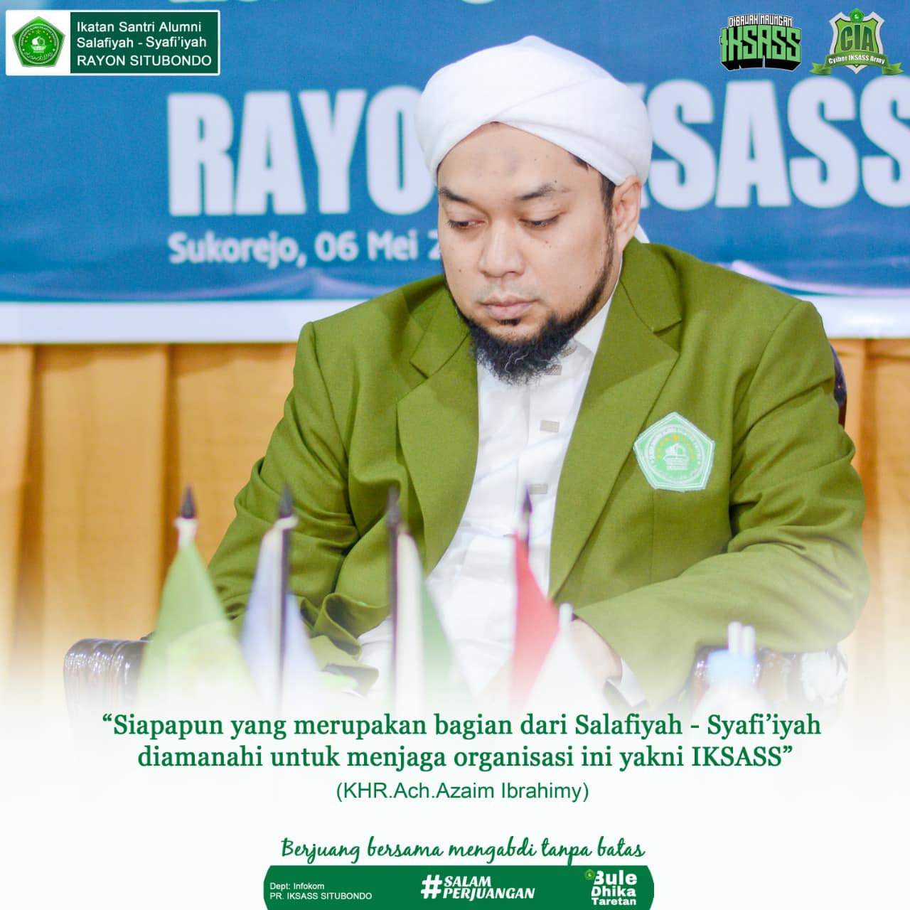 K.H.R. Achmad Azaim Ibrahimy mengingatkan amanah menjaga organisasi IKSASS